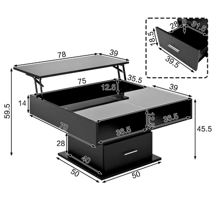 Table Basse En Verre Hera – Élévatrice & Multifonction