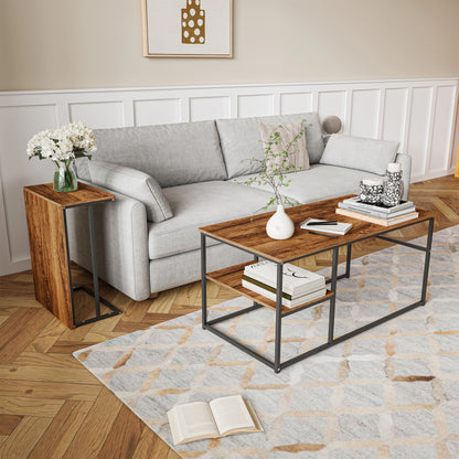 Tables Basses Gigognes Veda – Bois & Métal Noir