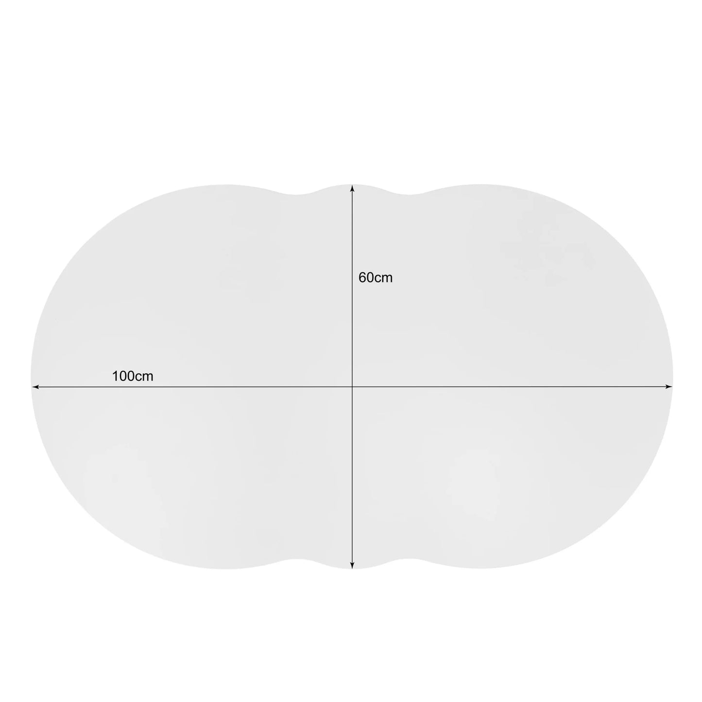Table Basse Ovale Auria – Blanc & Or