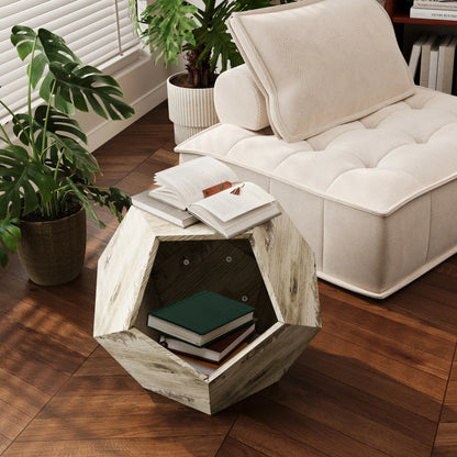 Table Basse En Bois  Milo – Table Multifonction avec Espace pour Chat (Bois Naturel)