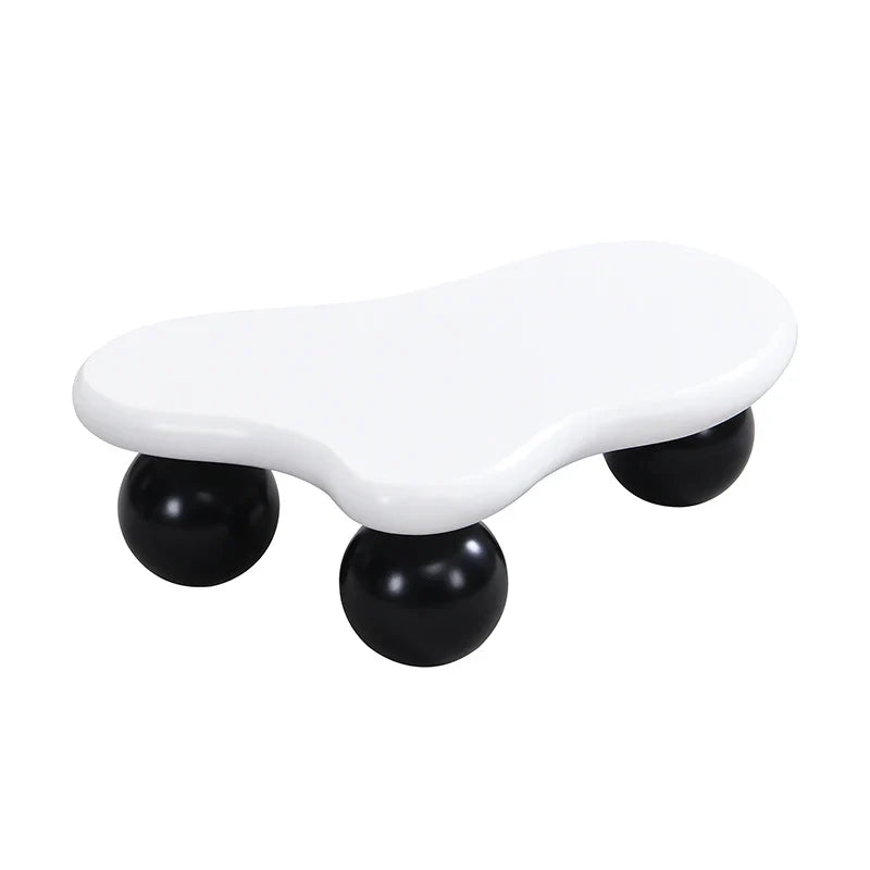Table Basse En Bois Alenya – Forme Nuage, Blanc ou Noir
