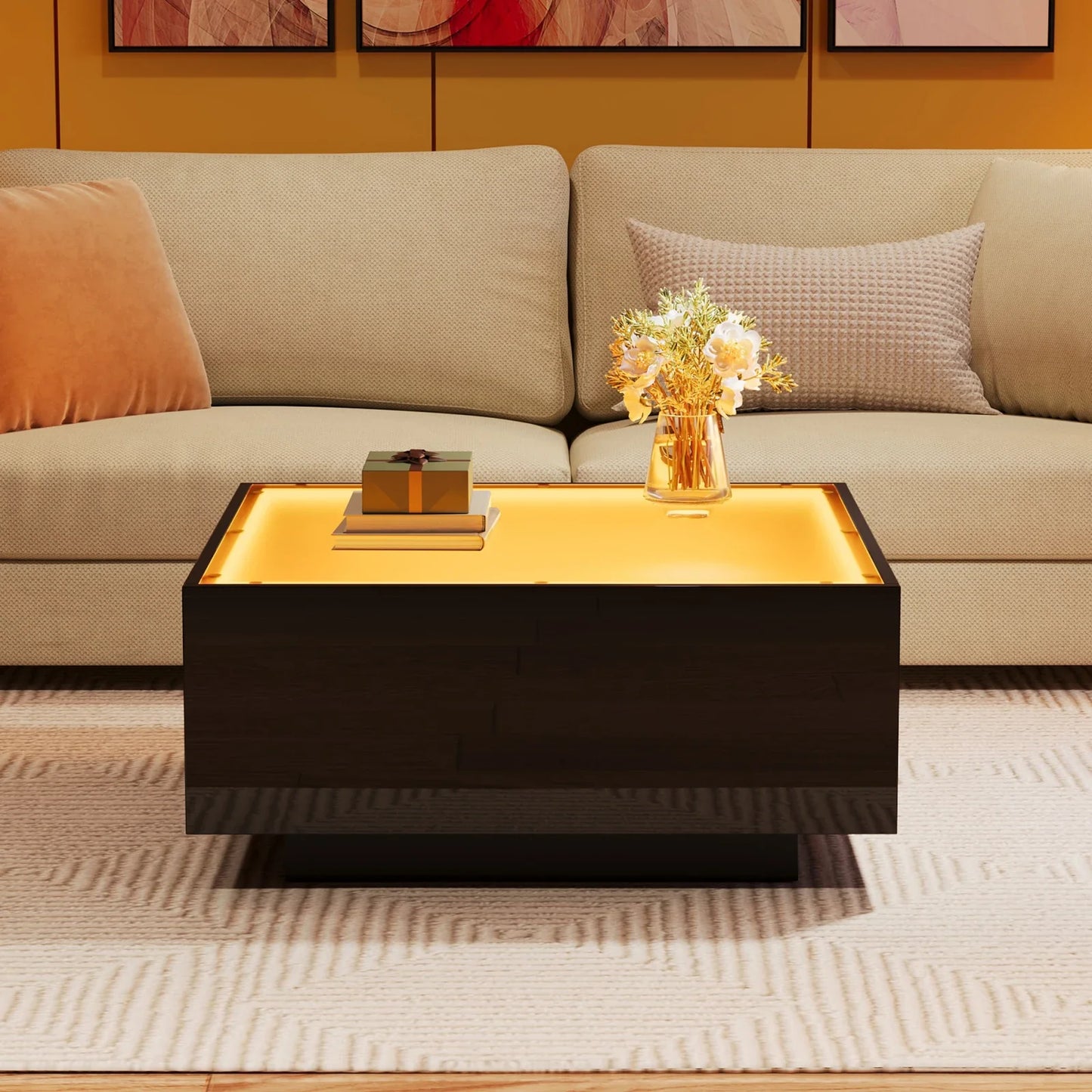 Table Basse En Verre Aura – Carrée & Brillance