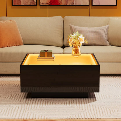 Table Basse En Verre Aura – Carrée & Brillance