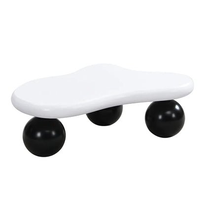 Table Basse En Bois Alenya – Forme Nuage, Blanc ou Noir