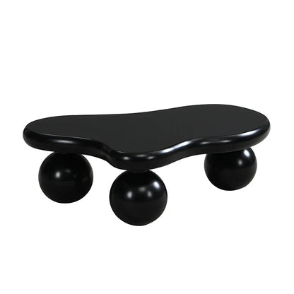 Table Basse En Bois Alenya – Forme Nuage, Blanc ou Noir