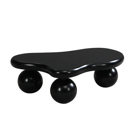 Table Basse En Bois Alenya – Forme Nuage, Blanc ou Noir