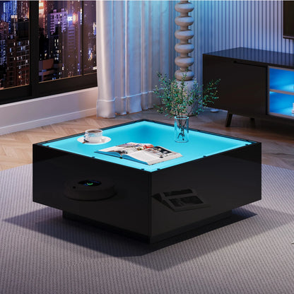 Table Basse En Verre Aura – Carrée & Brillance