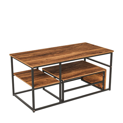 Tables Basses Gigognes Veda – Bois & Métal Noir