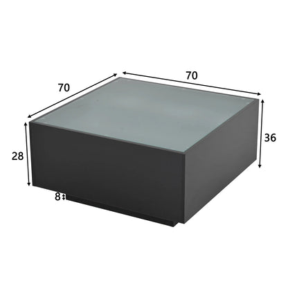 Table Basse En Verre Aura – Carrée & Brillance