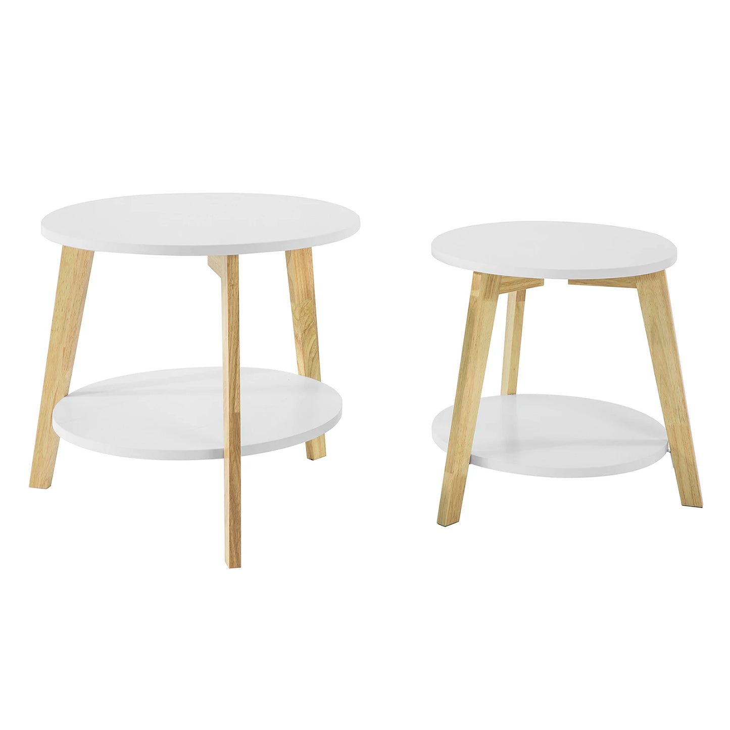 Tables Basses Gigognes Nørvik – Ensemble Bois & Blanc