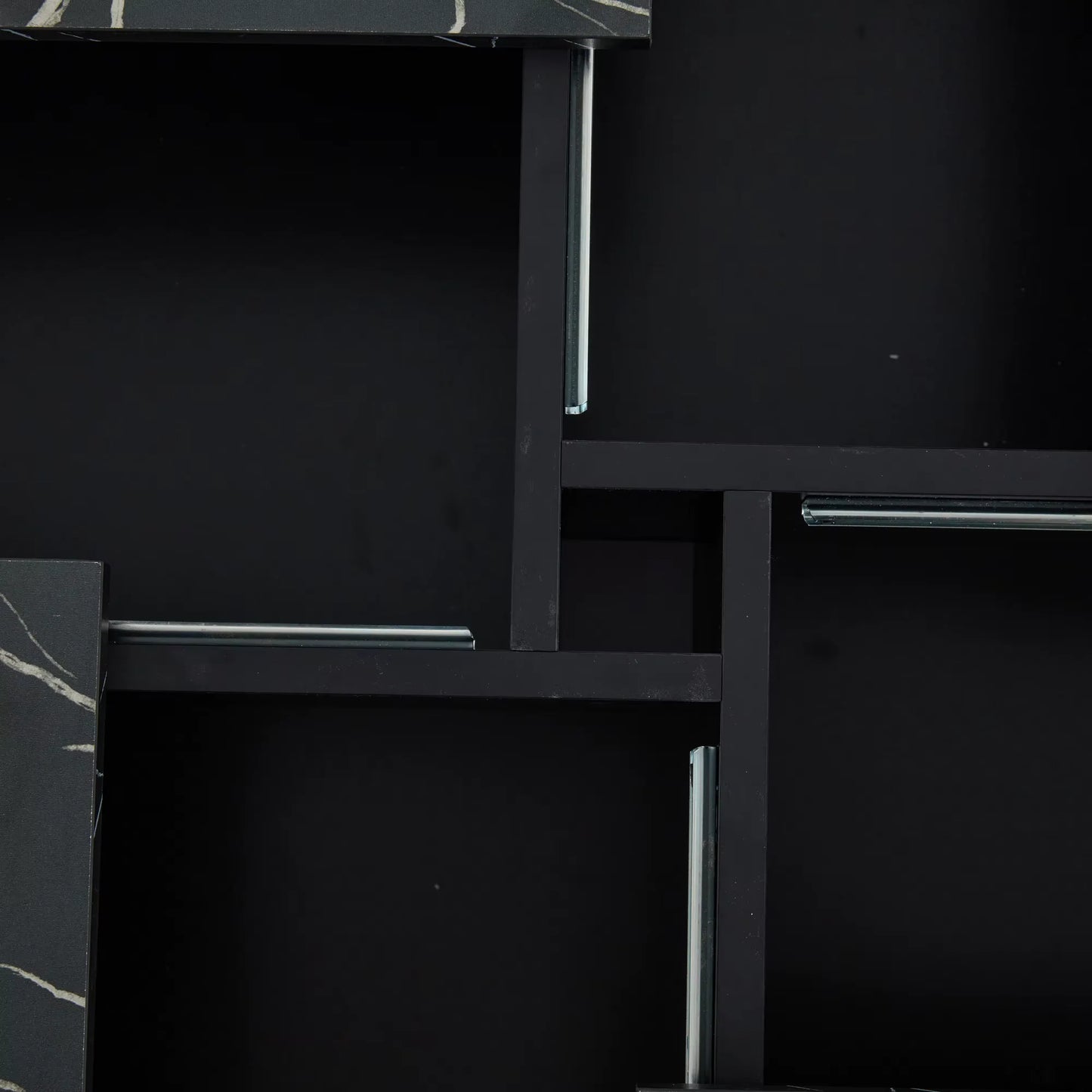 Table Basse En Bois Altea – Carrée Effet Marbre Blanc & Rangement Intégré