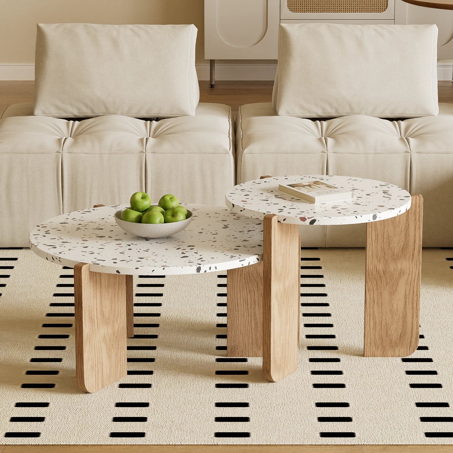 Table Basse Gigogne Terrazzo – L’ensemble minéral qui transforme votre salon