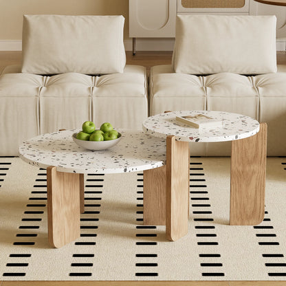 Table Basse Gigogne Terrazzo – L’ensemble minéral qui transforme votre salon