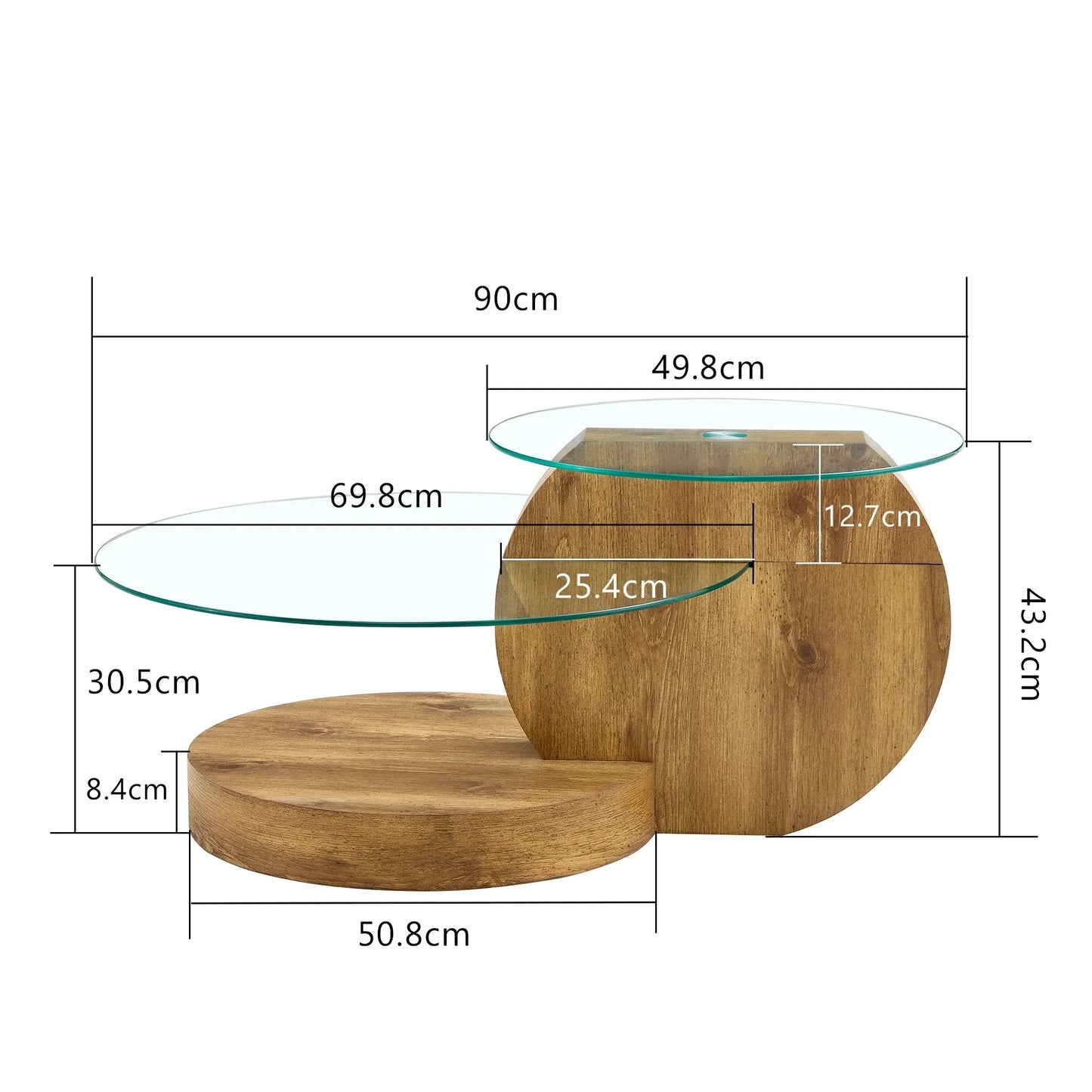 Table Basse En Verre Gaia – Bois & Verre Trempé