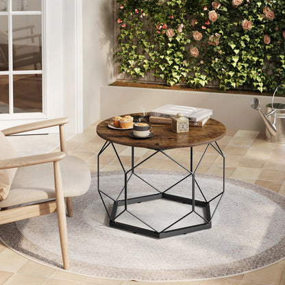 Table Basse Ronde Callista – Design Rond Noir & Verre Trempé