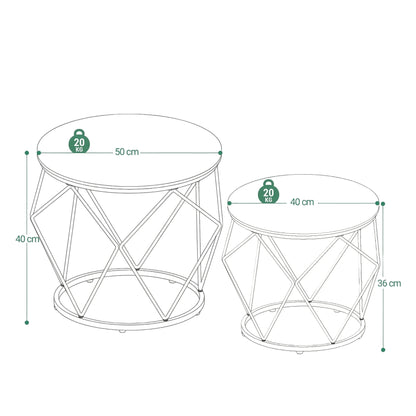 Tables Basses Gigognes Kaia – Métal & Bois