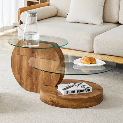 Table Basse En Verre Gaia – Bois & Verre Trempé