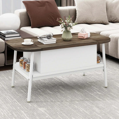 Table Basse Relevable Elma – Bois & Blanc
