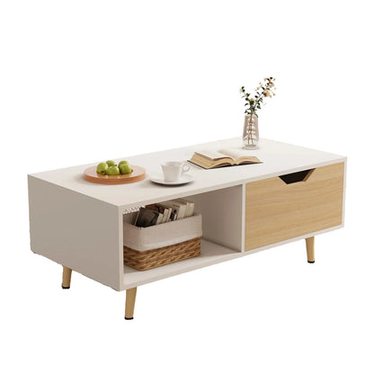 Table Basse En Bois Solena – Design Moderne & Rangement Intégré