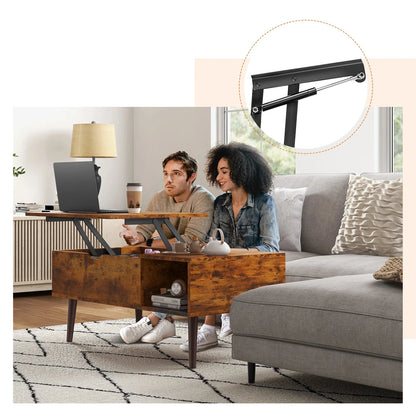 Table Basse Relevable Mika - Design Scandinave et Rangement Pratique