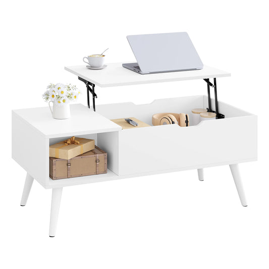Table Basse Relevable Sienna – Avec Rangement Caché