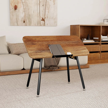 Table Basse Pliante Elda – Design Noyer Réglable & Compact