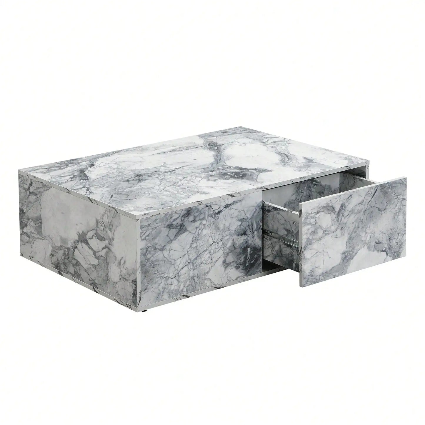 Tables Basses Gigognes Élysia – Effet Marbre & Rangement Intégré