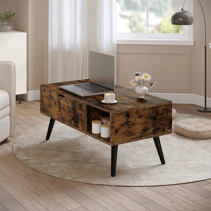 Table Basse Relevable Sienna – Avec Rangement Caché