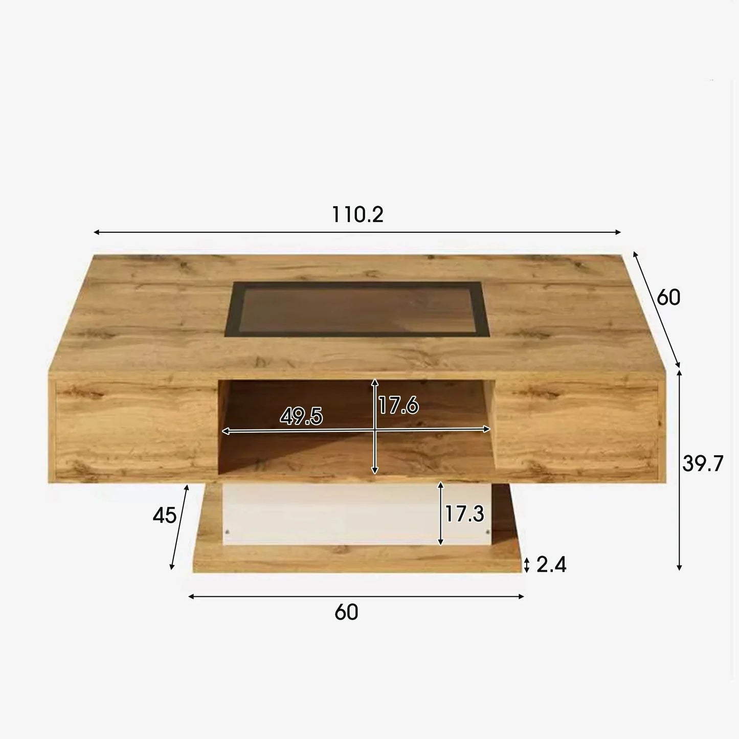 Table Basse En Verre Aveline – Design Verre, Bois & Rangement Intégré
