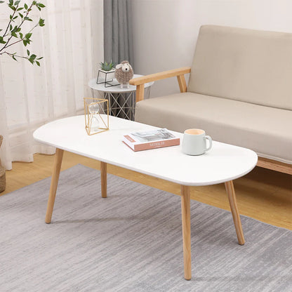 Table Basse Ovale Aurelia – Marbre Blanc & Métal Doré
