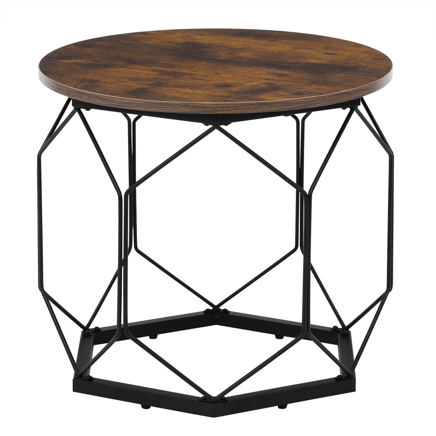 Tables Gigognes Dune – Bois Naturel & Métal Noir (Ensemble de 2 avec Rangement Intégré)