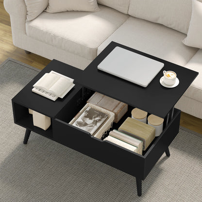 Table Basse Relevable Sienna – Avec Rangement Caché