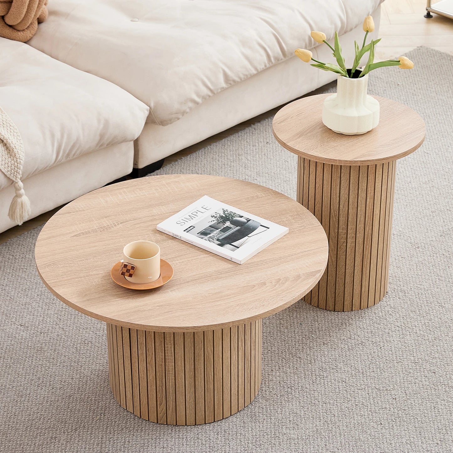 Tables Basses Gigognes Aria – Ensemble Rond Style Scandinave