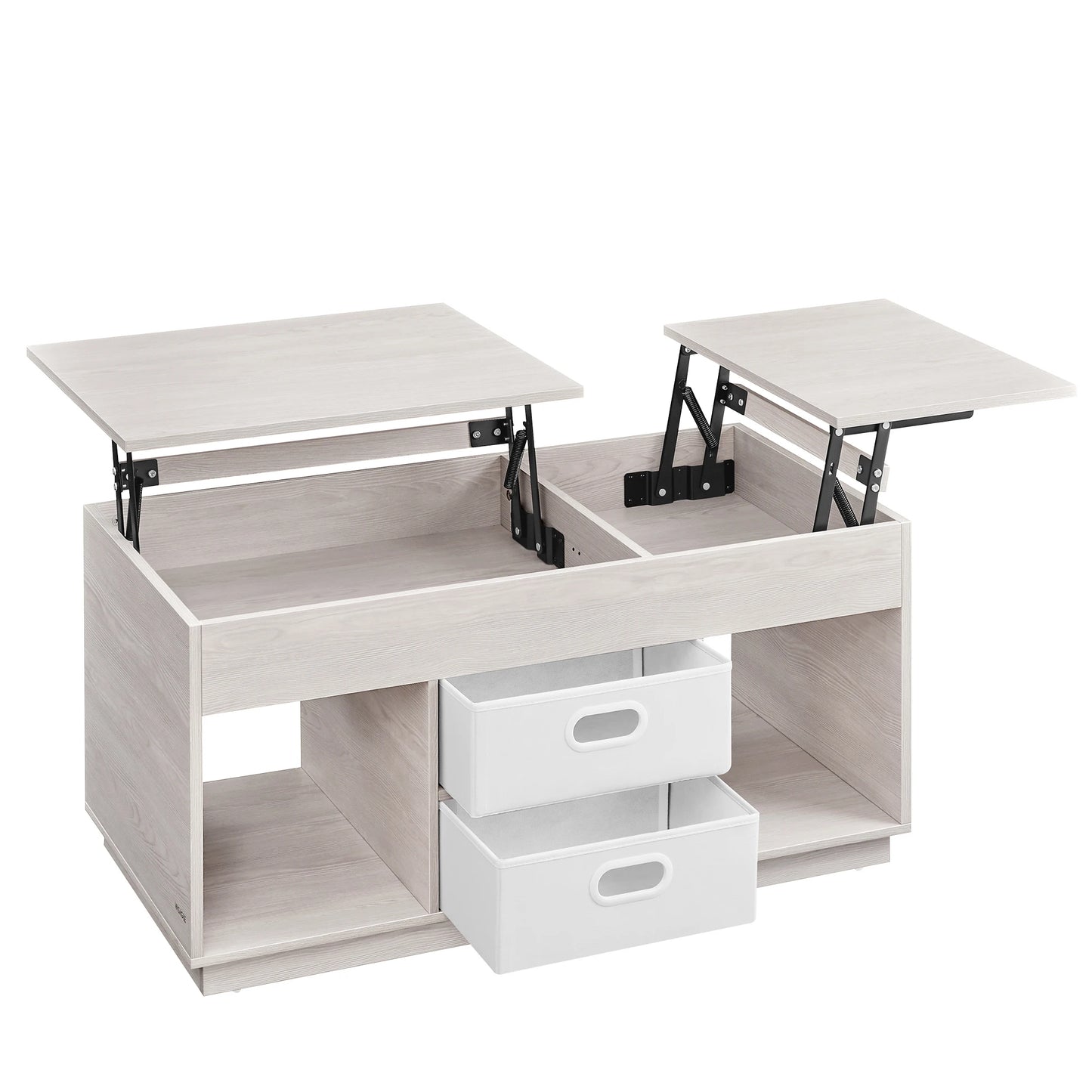 Table Basse Relevable Design Vienna – Double Plateau avec Rangements