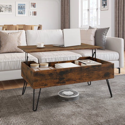 Table Basse Relevable Oslo – Avec Rangement Caché