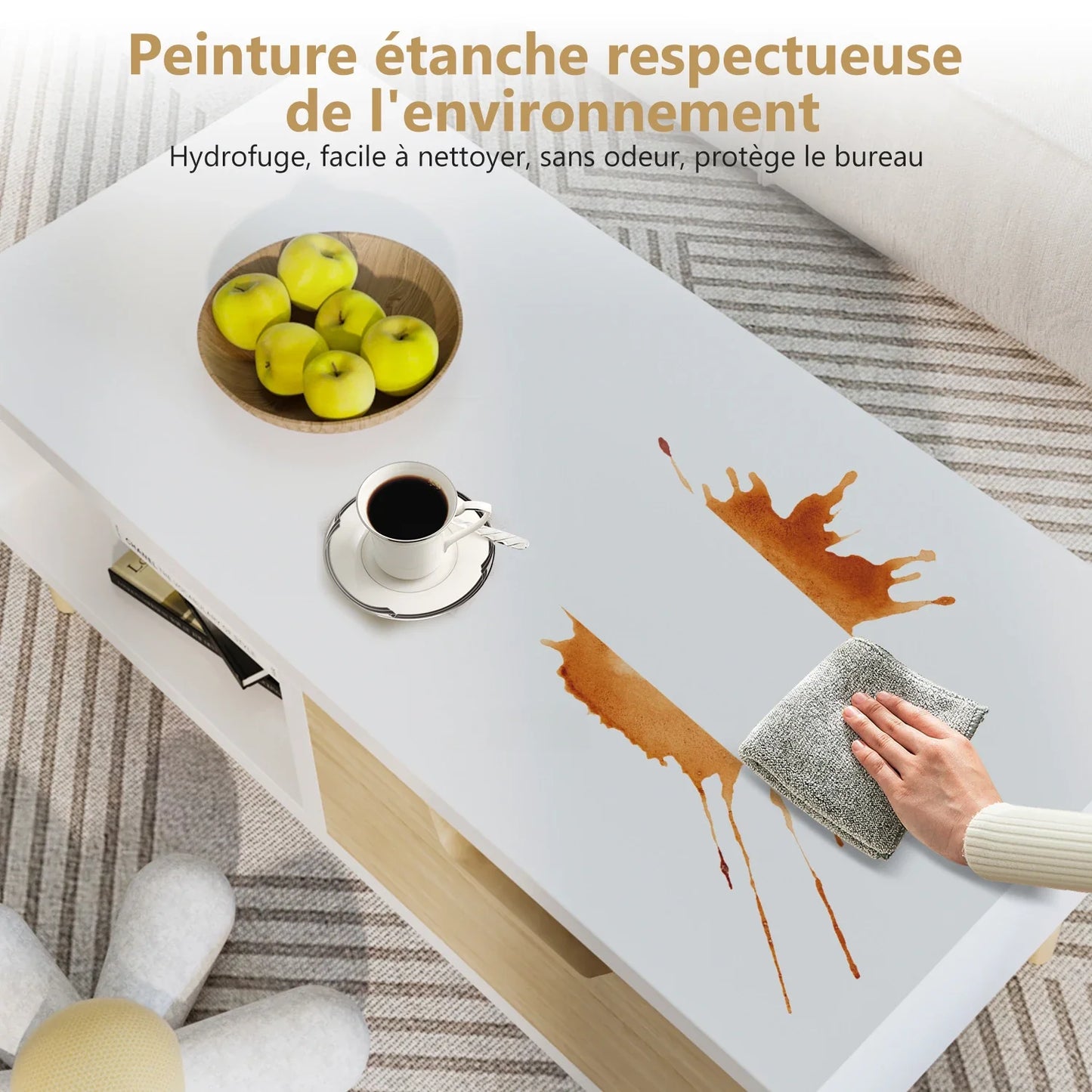 Table Basse En Bois Solena – Design Moderne & Rangement Intégré