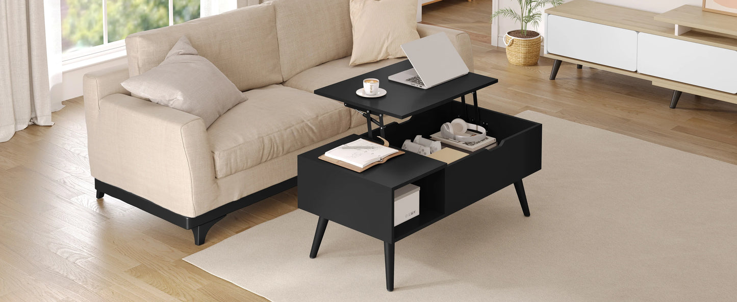 Table Basse Relevable Sienna – Avec Rangement Caché