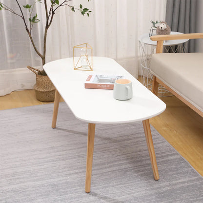 Table Basse Ovale Aurelia – Marbre Blanc & Métal Doré