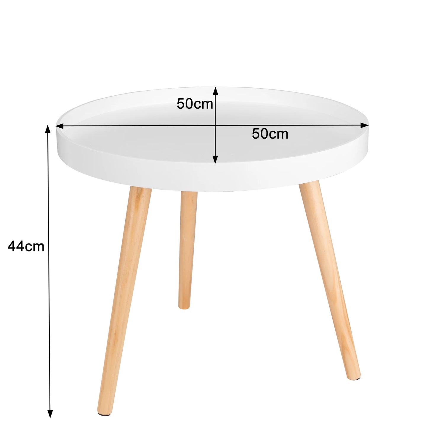 Table Basse Ronde Siena – Ronde Bois & Blanc