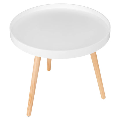 Table Basse Ronde Siena – Ronde Bois & Blanc
