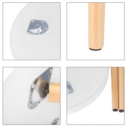 Table Basse Ronde Siena – Ronde Bois & Blanc