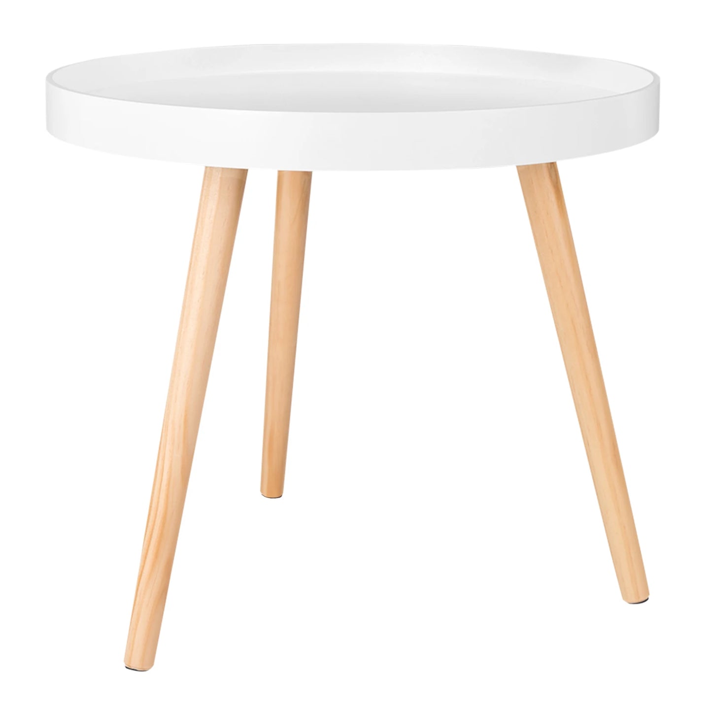 Table Basse Ronde Siena – Ronde Bois & Blanc