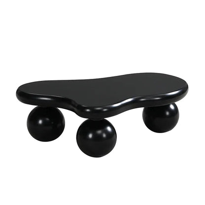 Table Basse En Bois Alenya – Forme Nuage, Blanc ou Noir