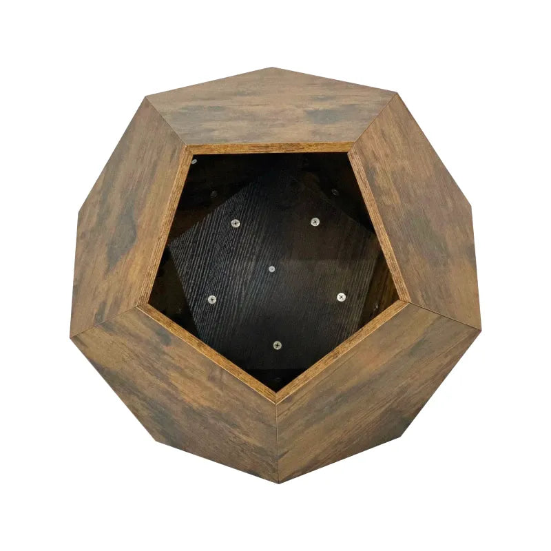 Table Basse En Bois  Milo – Table Multifonction avec Espace pour Chat (Bois Naturel)